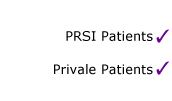 prsi patients, medical card hollers and private patients